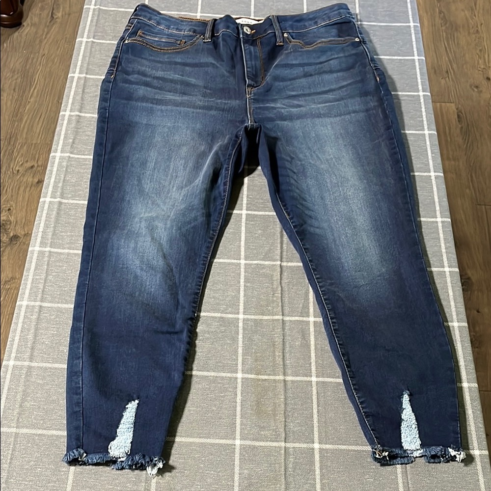 S.O.N.G. Women's Distressed Blue Jeans